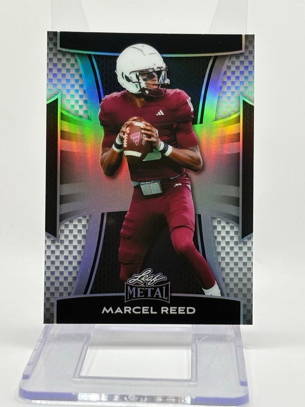 2025 Leaf Metal Marcel Reed Prismatic Silver Refractor 110/149 SP Texas A&M